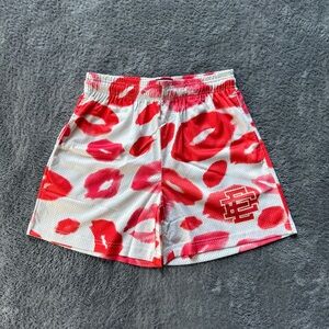 Eric Emanuel EE White and Red Shorts